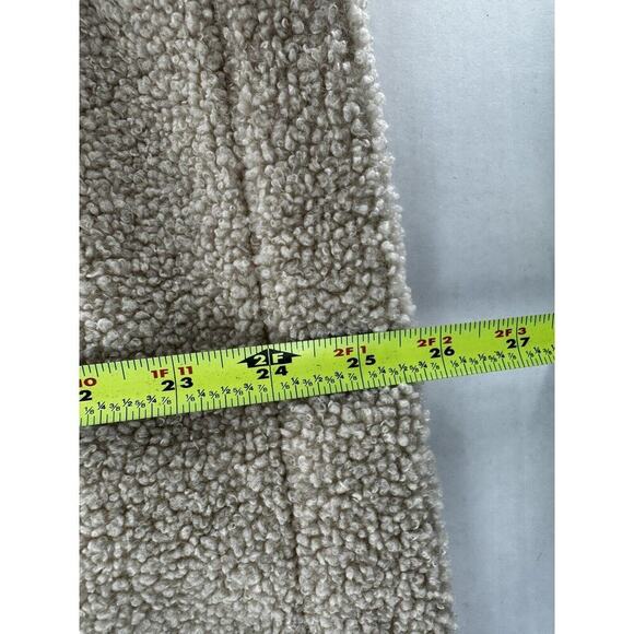 Joie Jacket Camel Snap Button Collarless Sherpa Boucle Size M Minimalist Outdoor - Picture 8 of 10